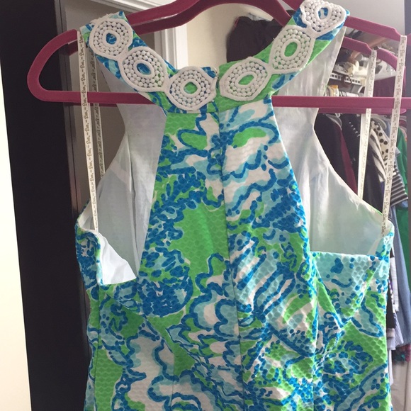 Lilly Pulitzer Trudy Go Go Green Shift Dress 6 - Picture 4 of 4
